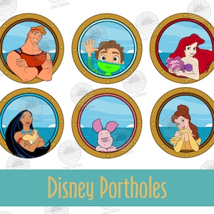 Customisable Character Porthole Magnets for Cruise Door