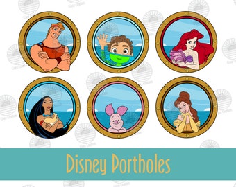 Customisable Character Porthole Magnets for Cruise Door