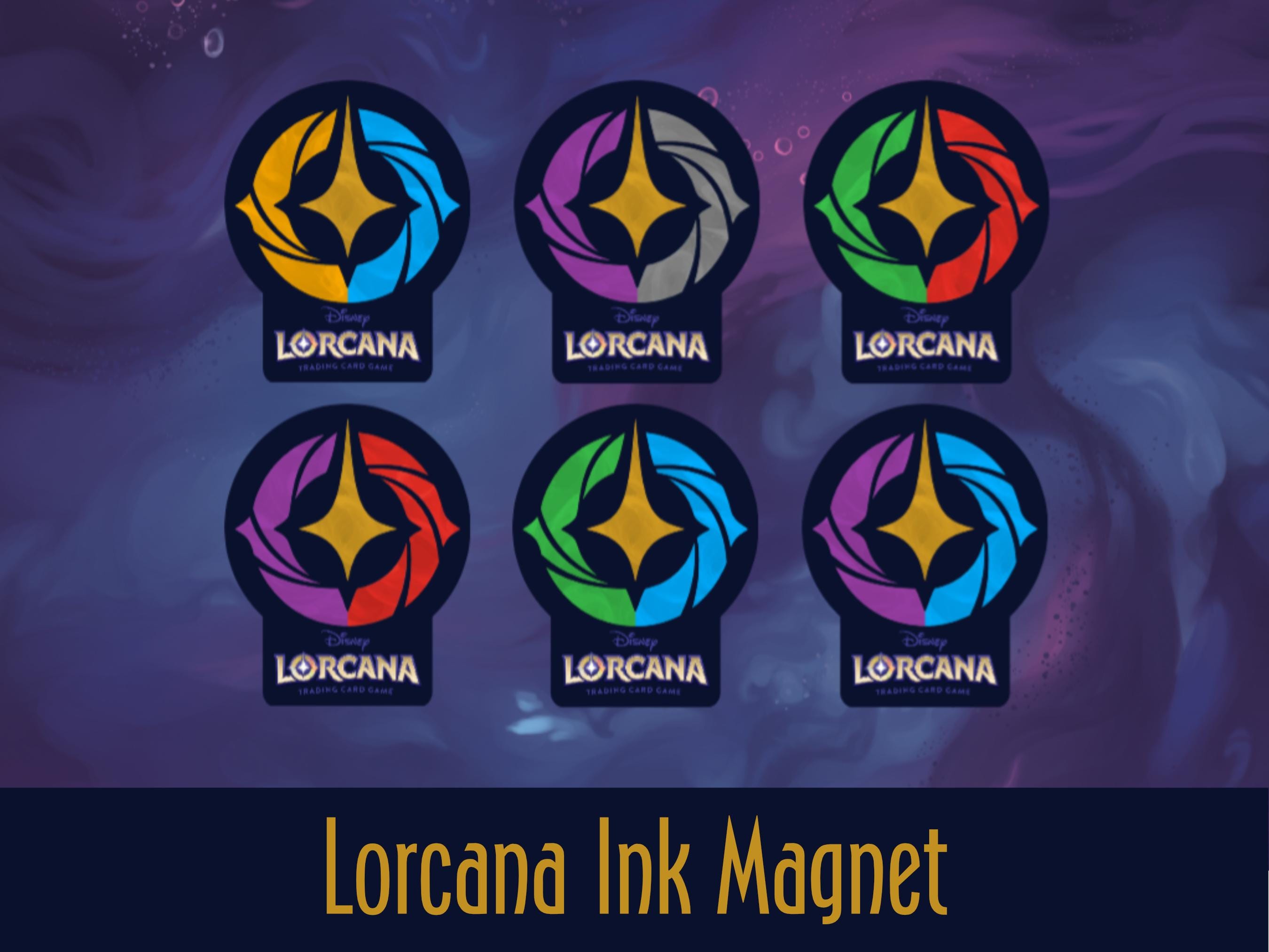 Disney Lorcana Dual-ink Logo Magnet – Custom Ink Colour Choice for