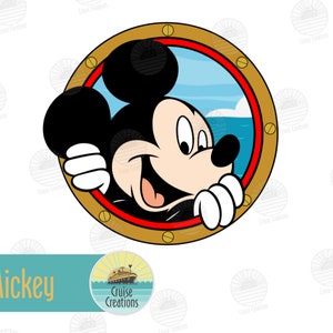 Customisable Character Porthole Magnets for Cruise Door Mickey