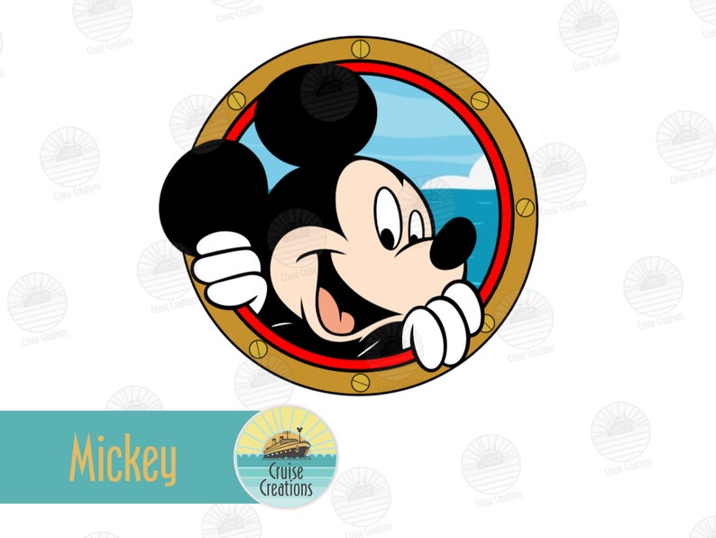 Customisable Character Porthole Magnets for Cruise Door Mickey