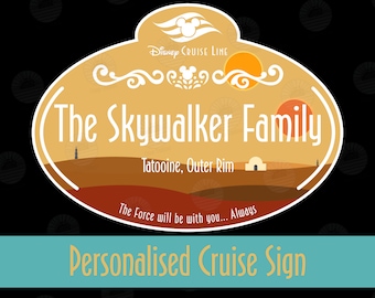 Star Wars Personalised Family Cruise Door Name Plate Magnet