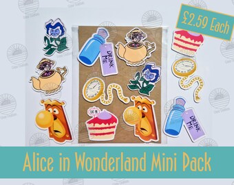 6 Mini Alice in Wonderland Magical Magnets for Cruise Cabin Doors!