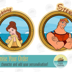 Customisable Character Porthole Magnets for Cruise Door image 3