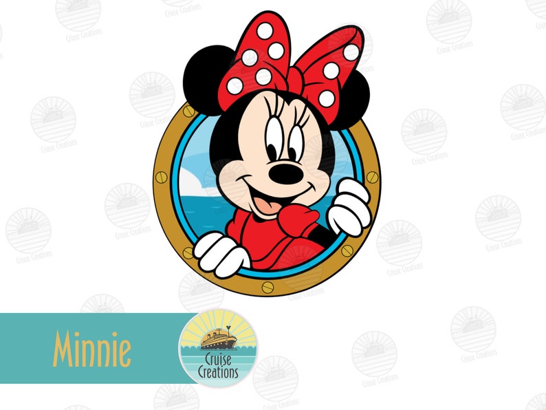 Customisable Character Porthole Magnets for Cruise Door Minnie