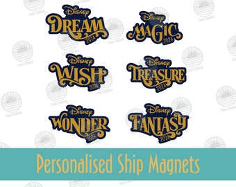 Disney Cruisline Door Magnet Ship Name With Date