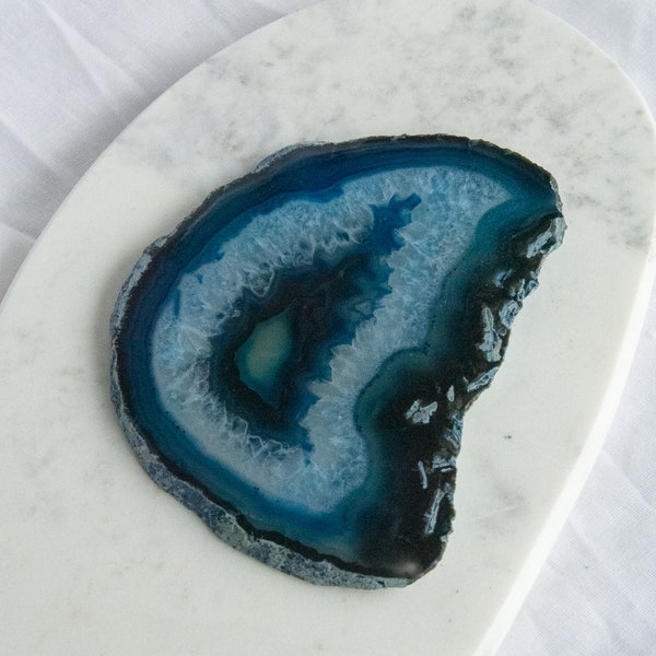 Tranche XL d'agate bleue