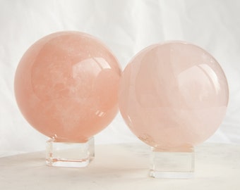 Natural rose quartz ball