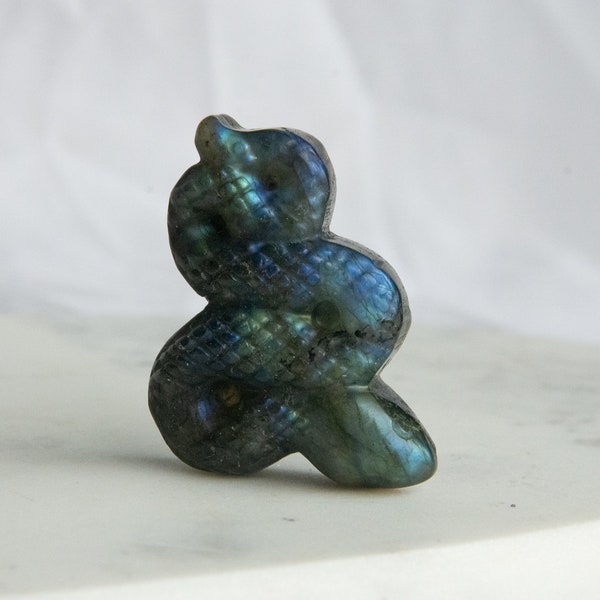 Serpent en Labradorite