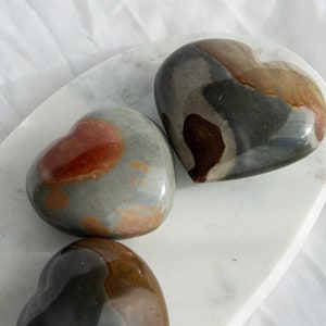 Polychrome jasper heart