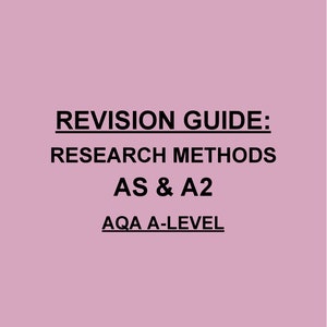 AQA A-level Psychology Research methods Revision Guide