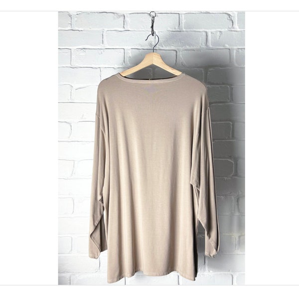 SIZE S - ECO - Friendly Bamboo Long sleeve  - Clay Beige T-shirt