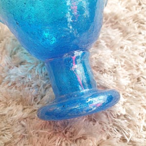 Hand-blown Middle Eastern stemmed drinking glass