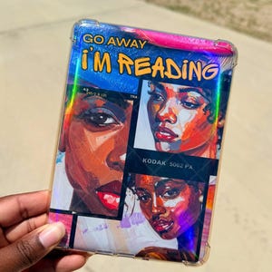 Black Girl Kindle Insert for E-Readers | Holographic Kindle Accessories | Melanin E-Reader Insert | Black Girls Read | Case Insert