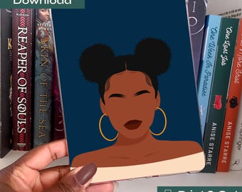 Printable Kindle Insert | Black Girl Insert | Melanin | Black Girls Read | Case Insert | Kindle Stickers | Digital Download