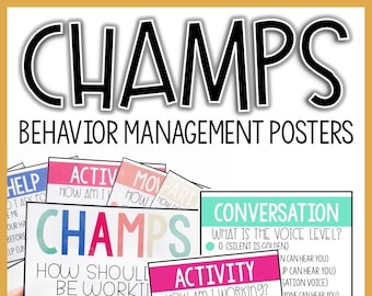 Poster Klassenzimmer- und Organisationshilfe CHAMPS