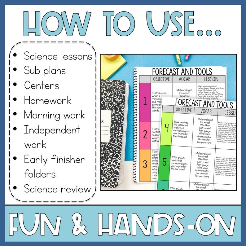 Weather Tools and Forecasting Lessons & Activities - 2nd and 3rd Grade ...