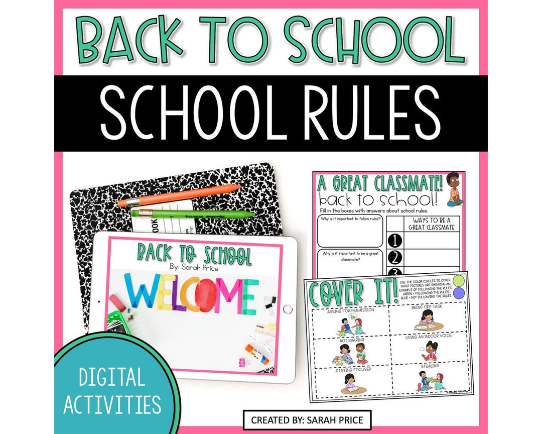 Back to School, School Rules, and Classroom Community Digital ...