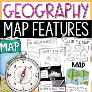 2nd Grade Map Skills and Map Features Worksheets | Reading a Map Activities | Social Studies Lessons