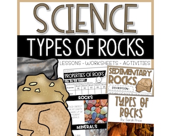 Earth Science Unit | Types of Rocks and Minerals Activities | 2nd and 3rd Grade Worksheets