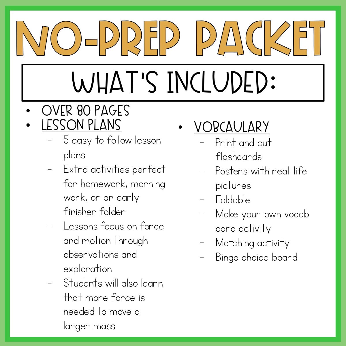 Force and Motion 2nd & 3rd Grade Science Unit Plans: Force and Motion ...