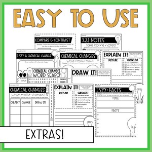 Chemical Changes Activities and Interactive Notebook Materials - Etsy