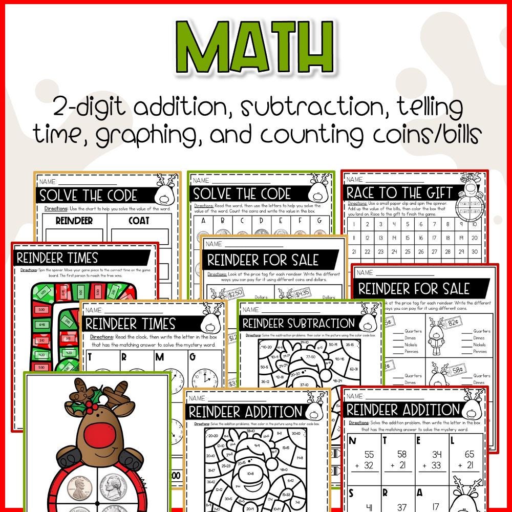 December Worksheets for Kids | Math, Science, Social Studies, & ELA ...