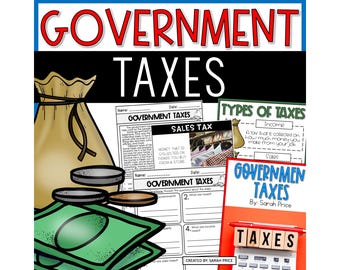 Taxes Activities for Elementary | Government Activities | Social Studies 2nd, 3rd, 4th Grade Civics Worksheets and Lesson Plans