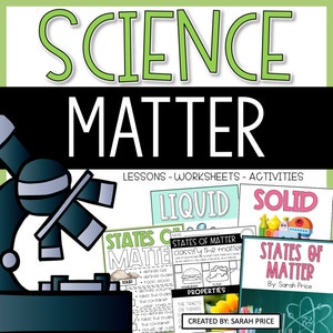 Experimentos de los estados de la materia / Hojas de trabajo y experimentos científicos de los estados de la materia / Ciencia para niños