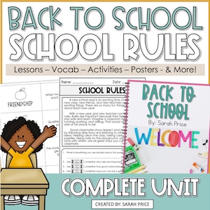 Back to School Activities to Teach Rules and Classroom Procedures | Worksheets for Kids