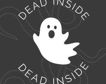 DESCARGA INSTANTE Dead Inside Ghost Camiseta Gráfica Descarga Digital