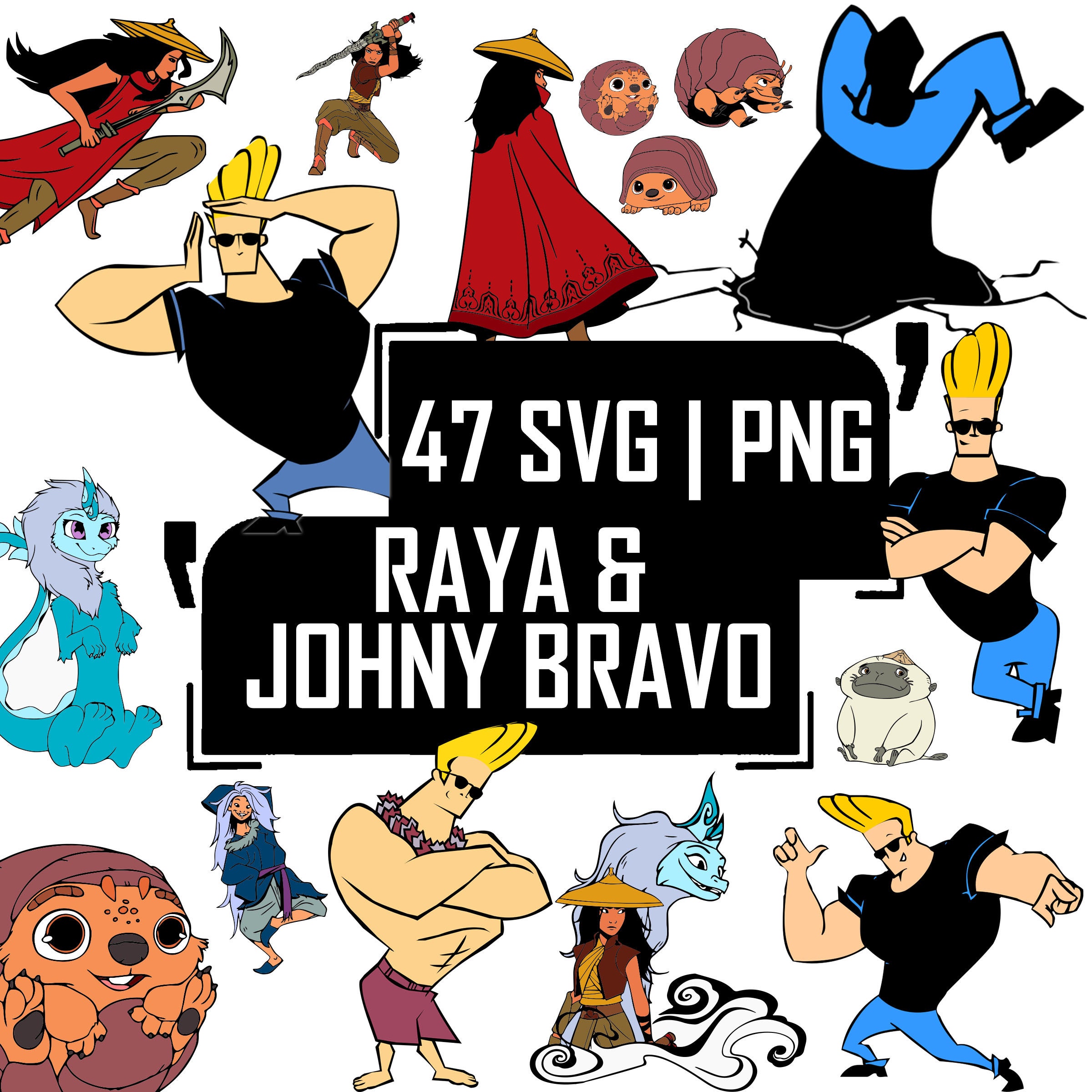 Johnny Bravo Png - Etsy Hong Kong