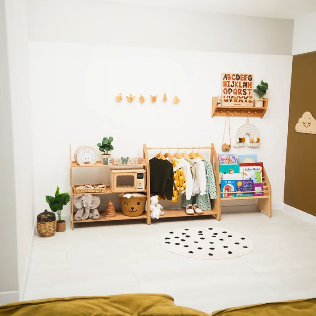 Montessori Furniture for Playroom Wooden Toy and Book Etsy UK