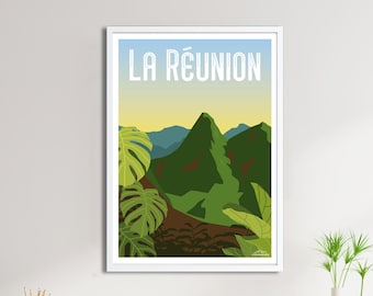 Affiche La Réunion - Poster de ville de France et du Monde