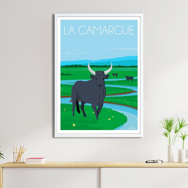 Affiche Tauraux de Camargue - Poster de ville de France et du Monde