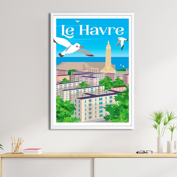 Affiche Le Havre - Poster de ville de France et du Monde