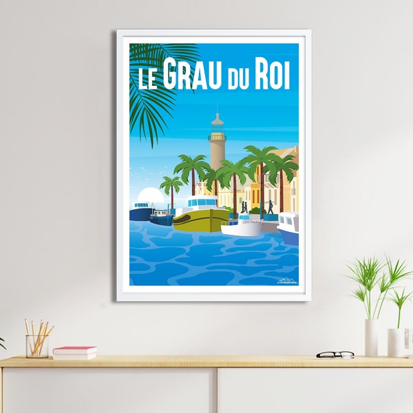 Affiche Le Grau du Roi - Poster de ville de France et du Monde