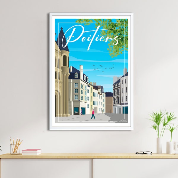 Affiche Poitiers - Poster de ville de France et du Monde