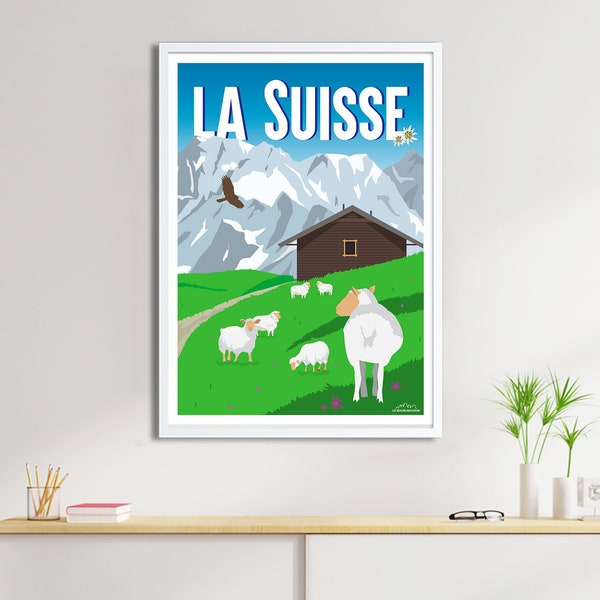 Affiche Alpes Suisse - Poster de ville de France et du Monde