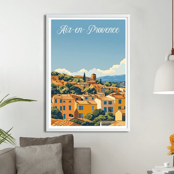 Affiche Aix-en-Provence - Poster de ville de France et du Monde