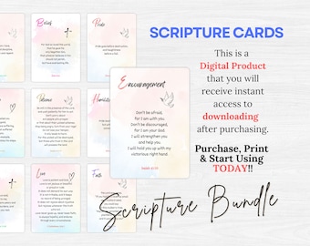 Bible Verse About Encouraging Others, Scripture Of The Day, Inspirational Mindfulness Deck, Pastel Card, Printable PDF