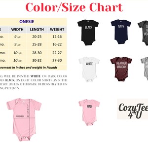 a picture of a baby onesie size chart