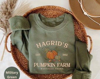 Sweat patch citrouille de Hagrid, chemise citrouille, sweat automne, cadeau fan HP, cadeau Potterhead, chemise automne, t-shirt Halloween