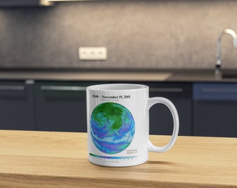 Where We Met / Where it all began: Weather Map Mug, Meteorology Coffee Mug,  Personalized Custom Anniversary Gift, Climate Enthusiast