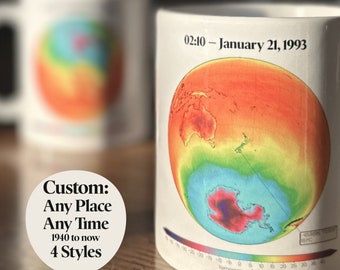 Meteorology Coffee Mug Where We Met Mug Personalized Anniversary Gift Custom Weather Map Climate Enthusiast Special Location Memory Keepsake