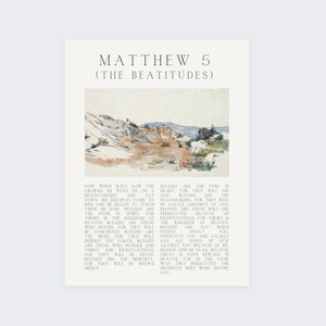 Matthew 5 (The Beatitudes) Digital Print