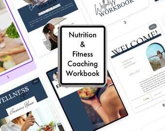 Nutrition & Fitness Coaching Workbook Customizable Template