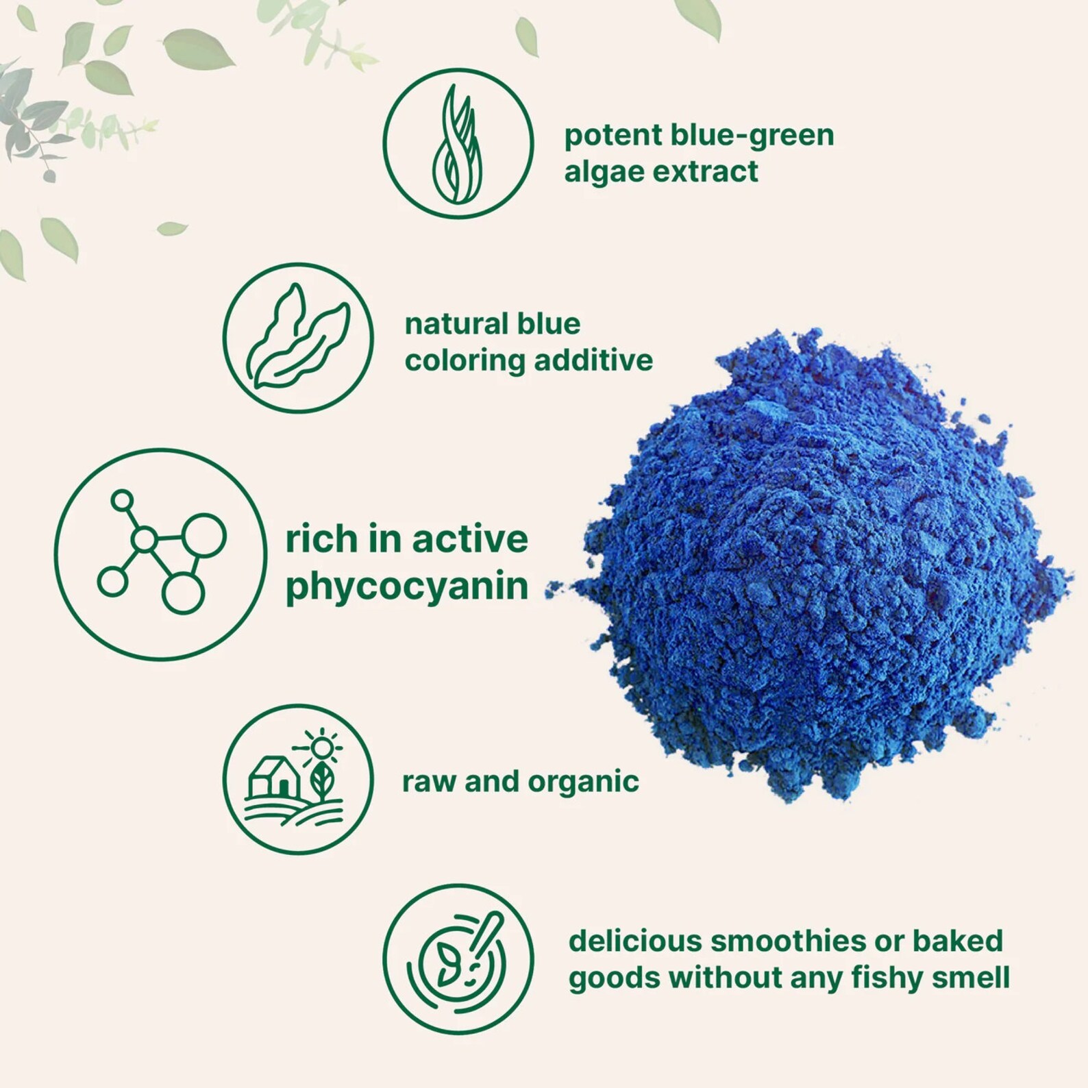 Blue Spirulina Blue Powder Food Powder Blue Organic Etsy