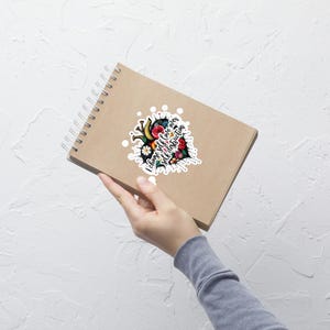 Sober Animal Sticker - Tiger Overlay Design, Cursive Font - Motivational Recovery, Addiction Awareness, Cute Sobriety Gift