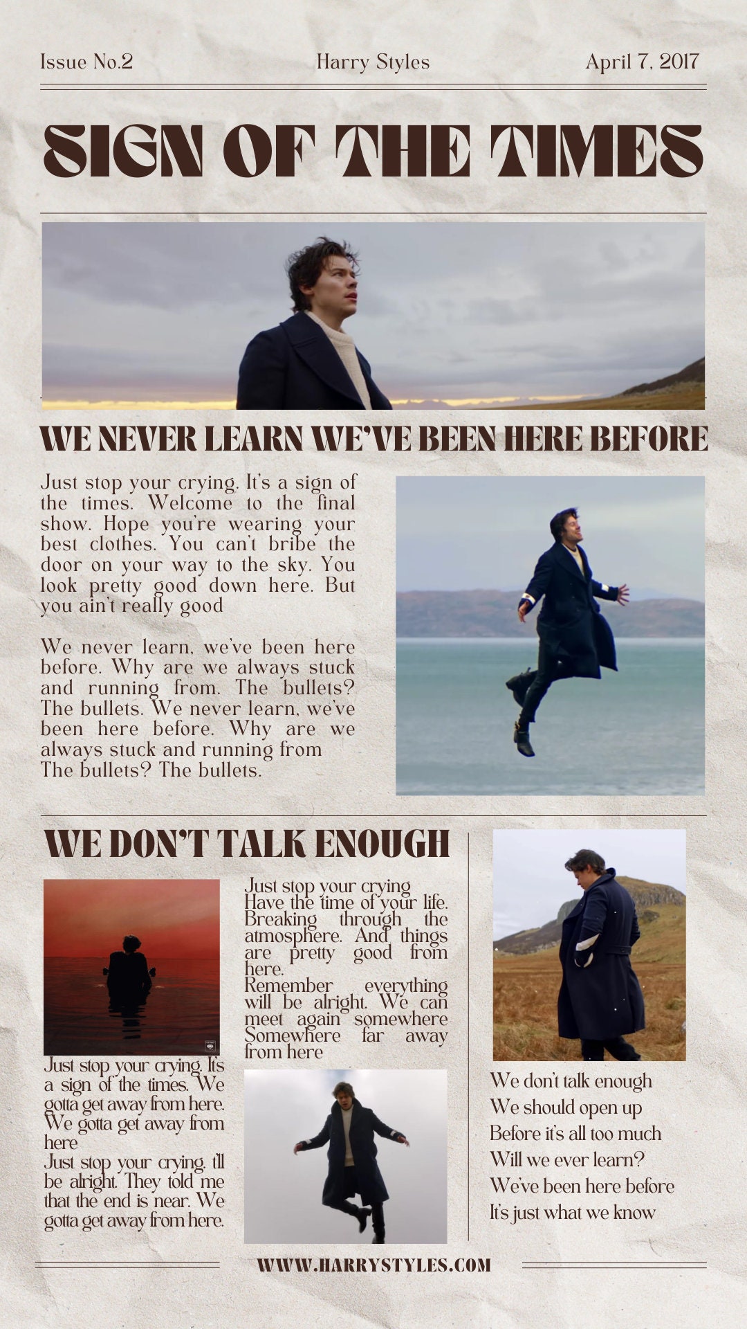 Sign of the Times Poster Etsy UK